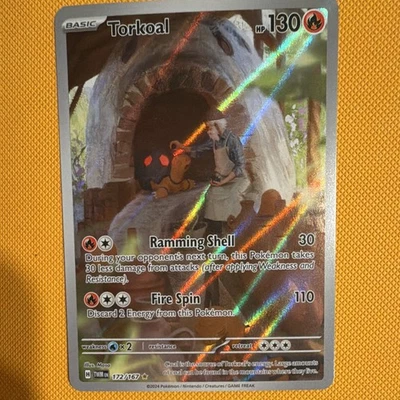 Torkoal 172/167 Sv06 Twilight Masquerade Illustration Rare Full Art Holo EN - Image 1 of 2