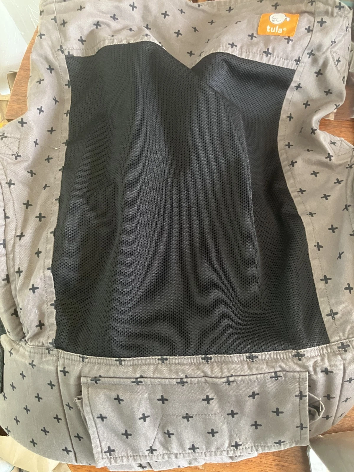 Tula Free To Grow Baby Carrier In Mason Print nuteral grey toddler