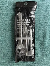 6 PIECE SAE COMBINATION WRENCH SET DROP FORGED CHROME PLATED VINTAGE 1995