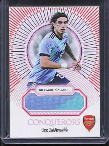 2024-25 Futera FX Arsenal FC Riccardo Calafiori Holo Silver 1/1 Relic Match-Worn