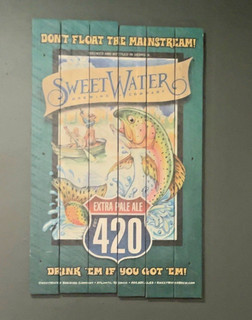 SweetWater Brewing Company 420 Extra Pale Ale Beer Sign Breweriana
