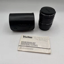 Vivitar Automatic Extension Tube AT-3/AI set 12mm, 20mm, and 36mm W/Case Japan