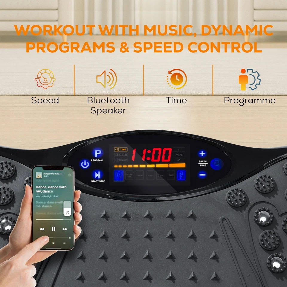 Vibration Plate Exercise Machine Home Workout Equipment & Body Shaper Massager - Image 4 of 4