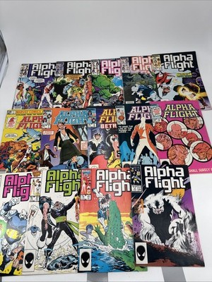Alpha Flight 1 7-8 11-12 27-31 & 36-37 41 & 45 Lot of 14 Marvel Comic Ships Fast