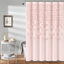 Blush Waterproof Shower Curtain 72" x 72" Bathroom Shower Curtain Set with Hooks