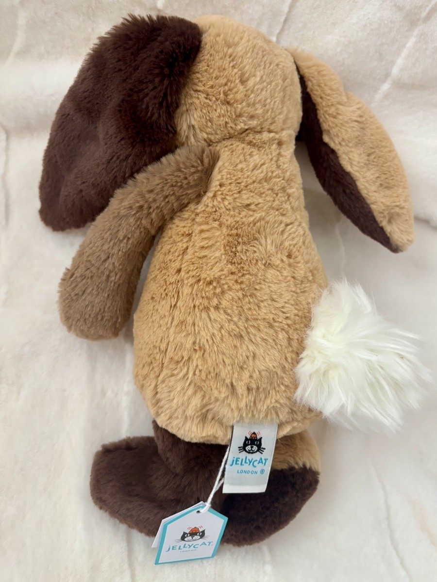 Original Bashful Patchwork Brown Bunny Jellycat Rare BAS3PWB for