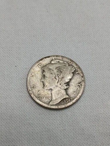 1917 S Mercury Dime 10c US Currency 90% Silver Sku 127271
