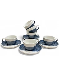 2 Ounce Espresso Cups with Saucers, Mini Ceramic Espresso Cups Set of 6, Espr...