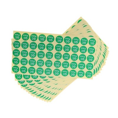 15 Sheets Quality Inspection Stickers Passed Self-adhesive Label Marking