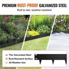 4/5/6X Flexible Steel Garden Lawn Edging Landscape Border Grass Path Edge Fence