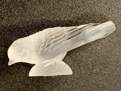 Ancienne Statuette Figurine Moineau En Cristal De Bohème. - Picture 6 of 8