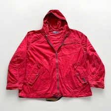 Vintage Polo Ralph Lauren Jacket Men’s 2XLT Tall Red Windbreaker Hunting 90s