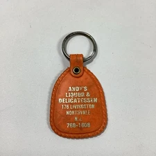 Vintage Andys Liquor & Deli Keychain Northvale NJ 2 Sided