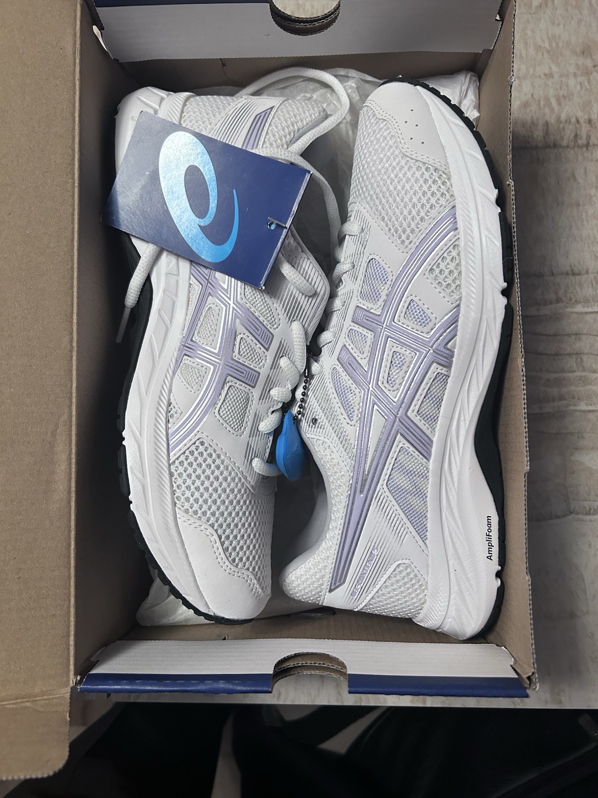 NWT Asics Gel Contend 5 White Vapor Running Sneakers Women's 8.5  1012A234-100