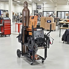 Welder Welding Cart Plasma Cutter Tanks Storage Cabinet with 360° Swivel Wheels