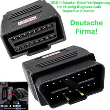 Kabellos Adapter Diagnose Auto OBD 2 II 16 Pin Norm Stecker Buchse auf Stecker