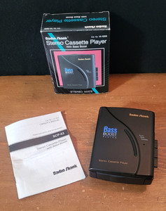 Vintage Radio Shack Stereo Cassette Player 14-1203 Bass Boost  **see notes