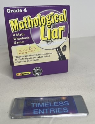 Edupress Mathological Liar, Grade 4 (Open Box, Cards Never used)