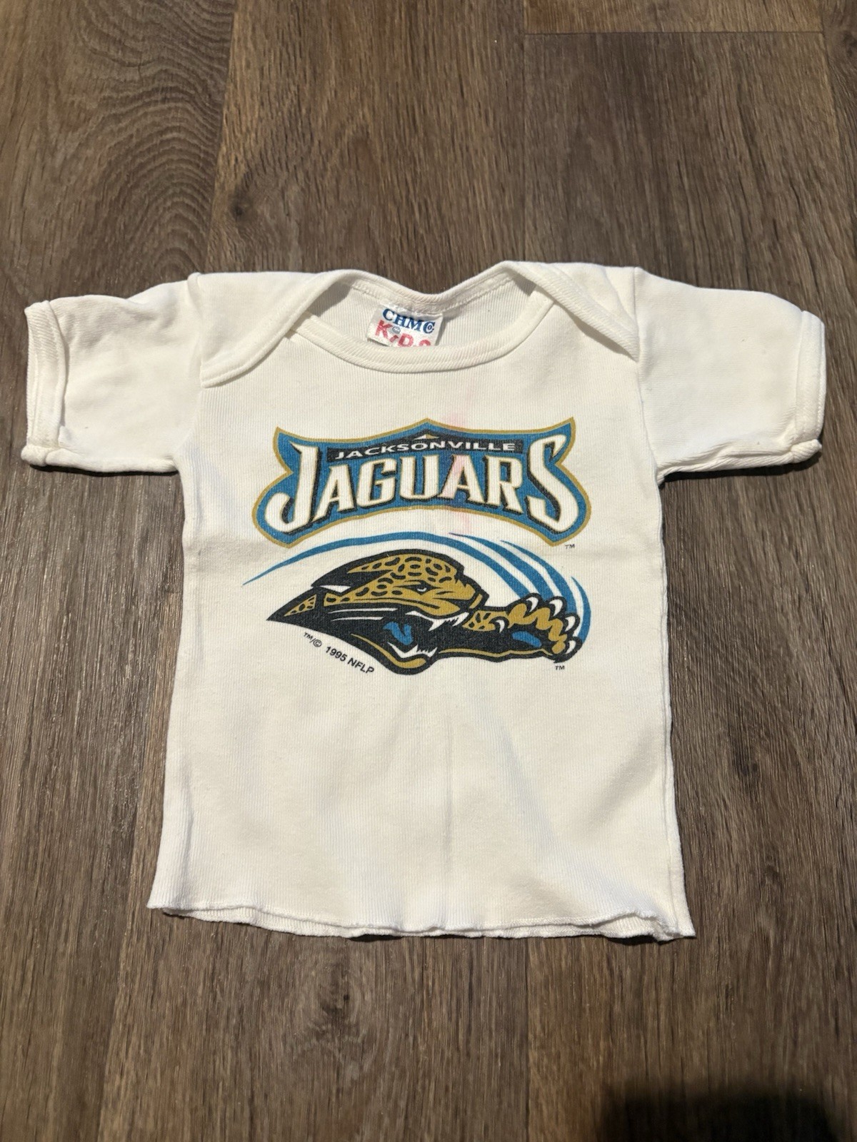 Vintage NFL Jacksonville Jaguars Baby Shirt Size 18 Months White 1995