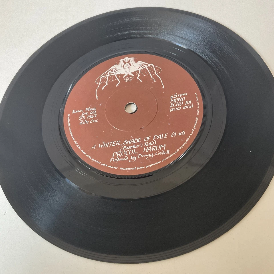 Procol Harum - A Whiter Shade of Pale / Homburg 7" Vinyl Single EX 1967 Fly Echo - Image 4 of 4