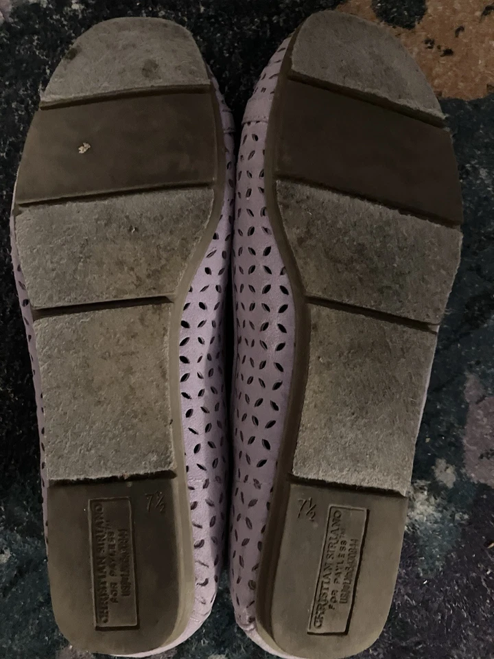 Lavender Ballet Flats Size 7.5 Suede With Metal Detail - Image 2 of 4