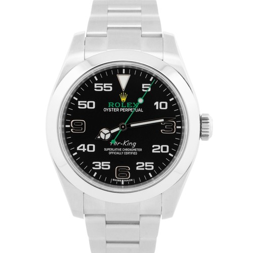 2018 PAPERS Rolex Air-King 40mm Green Black Stainless Automatic 116900 Watch BOX