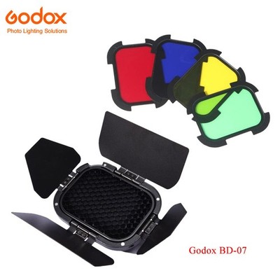US Godox BD-07 Barndoor Honeycomb Color Gel Set For Godox Flash AD200 A200Pro