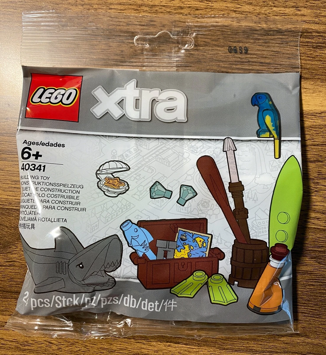 NEW Lego 40341 City Xtra SEA ACCESSORIES Polybag Shark Parrot Fish
