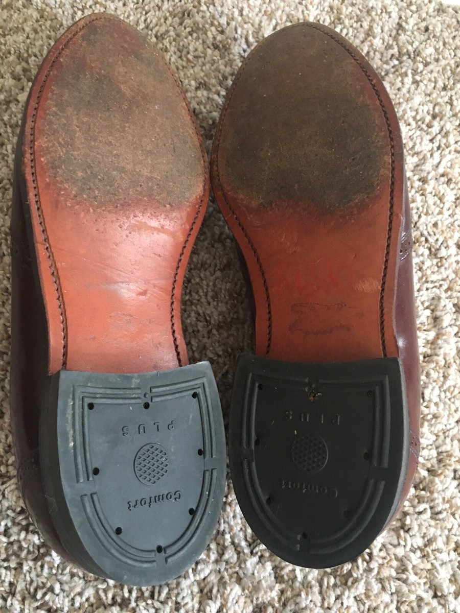 Vintage Stetson Men’s Sz 10 D/B Burgundy Oxfords Vintage Stetson Mens Size 10 D/B Leather Burgundy Tassel  main image 4