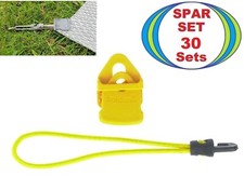 30 x HOLDON Plandeka Banner Klucz MINI Klips żółty + 18 cm Napięcie Gumowy zacisk Fix