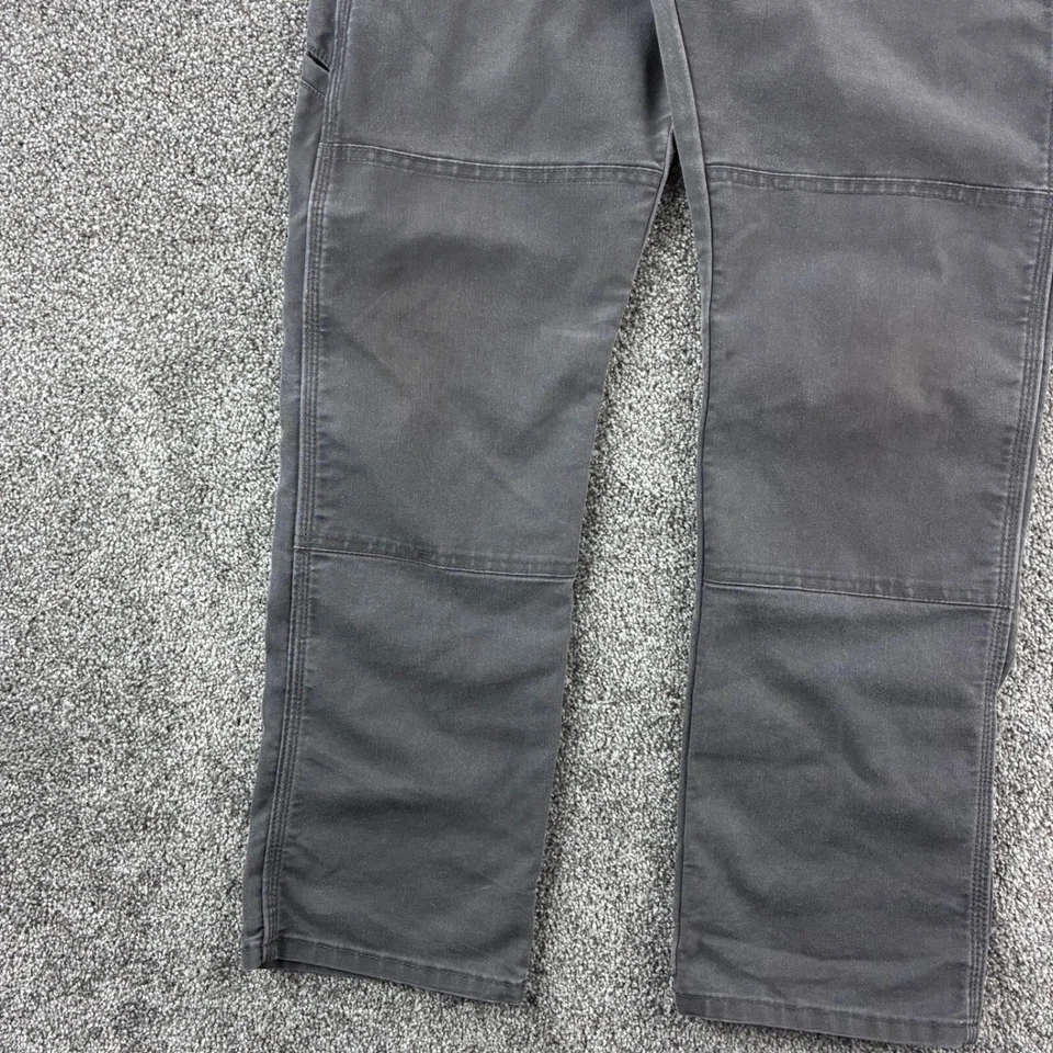 Pantalones de carpintero Dickies Flex vintage para hombre 32x30 gris lona doble rodilla utilitarios Foto 3 de 4
