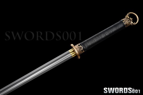 collection Ring-pommel Dao Chinese Sword Damascus folded Steel brass fittings - Picture 9 of 12