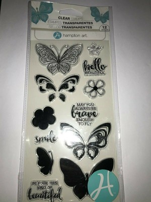 Download HAMPTON ART clear cling stamps SCO750 Butterflies | eBay