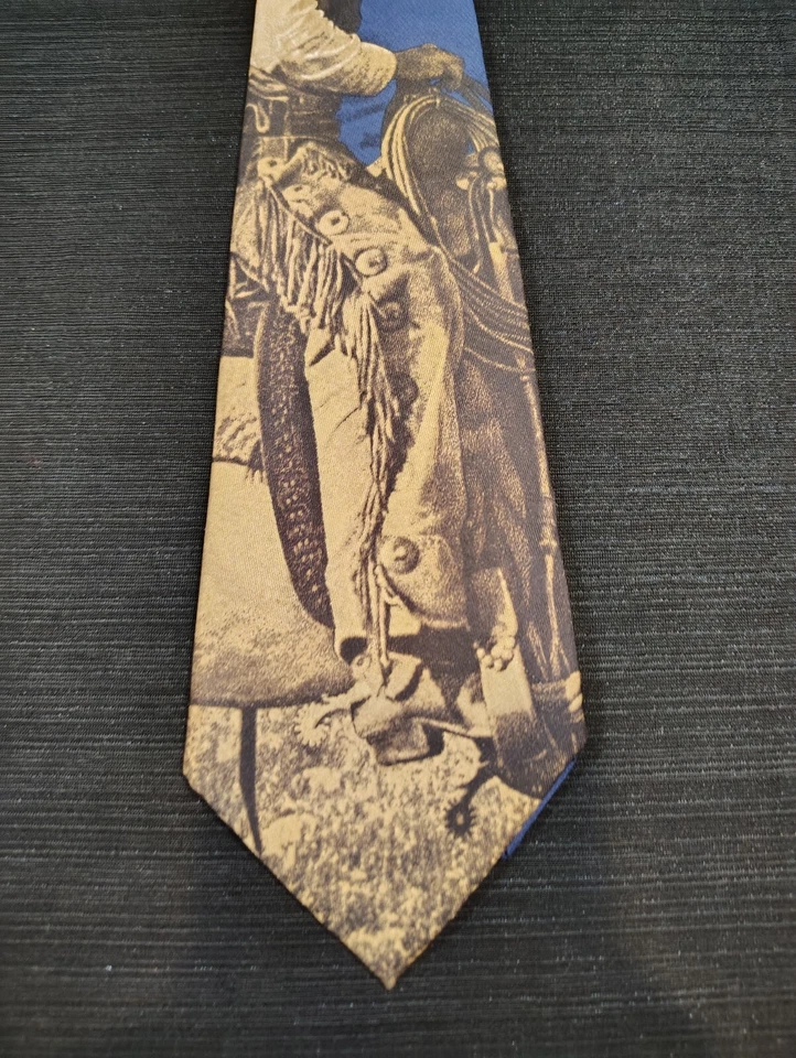 Polo Ralph Lauren para Nordstrom, vaquero, corbata, 100 % seda, hecho a mano, muy raro Foto 3 de 4