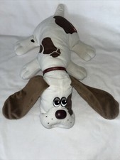 Hasbro 18" Pound Puppies Plush White Brown Spots Red Collar Doesn t Work