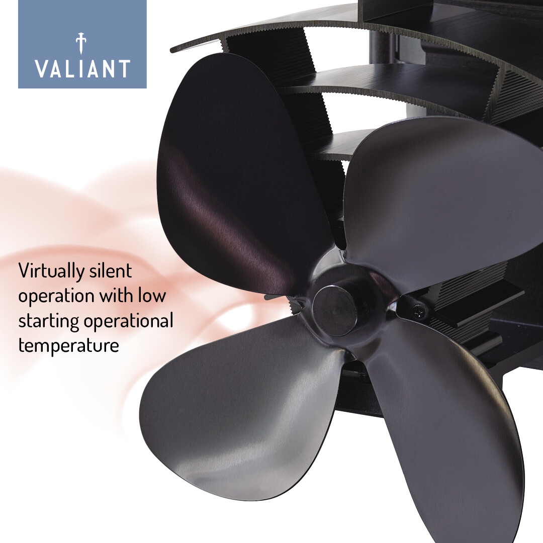 Valiant Remora Magnetic Flue Pipe Heat Powered Stove Fan for Log Burners |  eBay