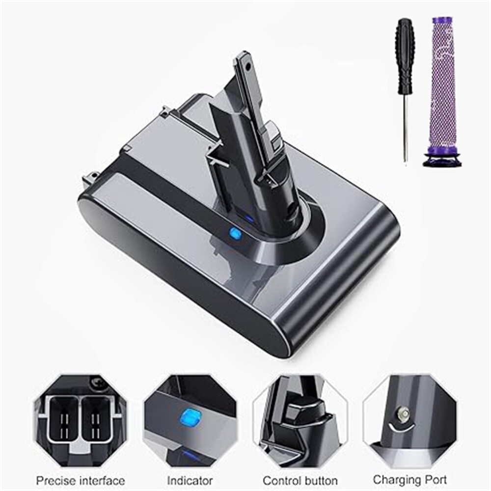 21.6V 6000mAh Replacement Battery Compatible with Dyson V7 SV11 V7 Cordless Vacuums  