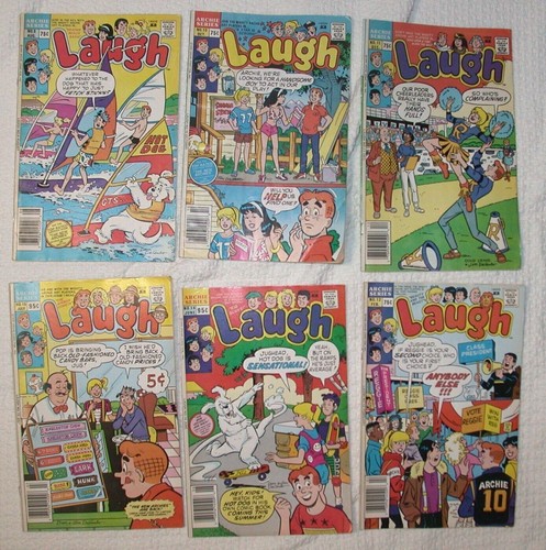 Vintage ARCHIE SERIES Comic Book Lot 1988 1989 LAUGH Series No. 9 10 11 12 14 15
