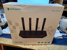 Rockspace RSD0614 Gigabits Wi-Fi Router Black AC2100 Dual-Band Smart Ethernet