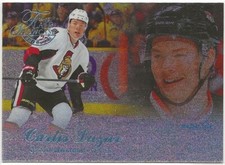 2014-15 Fleer Showcase Flair Blue Ice Rookie #58 Curtis Lazar 34/99 Senators