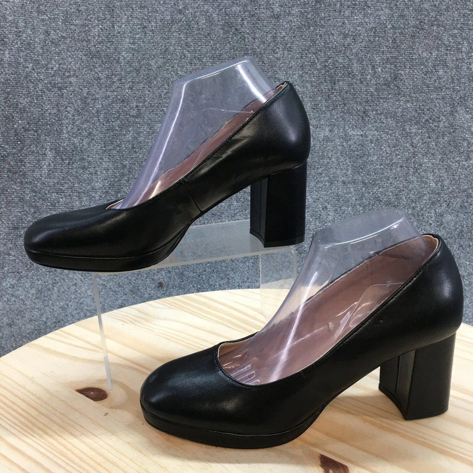 Bandolino туфли женщин 9,5 М кулер 3 насос черный искусственной кожи поскользнуться на блок каблуки - Изображение 2 из 4