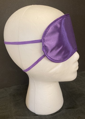 Pipedream Fetish Fantasy Satin Love Sleep Mask - Purple w/elastic straps - Picture 3 of 5