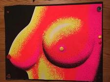 Sunkisted Vintage Blacklight Poster From 1969 Printed In The USA 28x22 In.