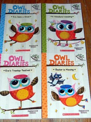 LOT of 4 OWL DIARIES Rebecca Elliot Children's Chapter Books Branches Series