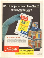 1959 Vintage ad for Scripto Pens and Pencils Blue Glove Retro  photo 082617 