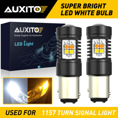 AUXITO 1157 LED Turn Signal Light Bulb Switchback Amber White Anti Hyper Flash D