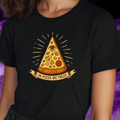 Frauen T-Shirt In Pizza we trust Motiv Baumwolle Größe S bis 3XL
