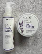 Cuccio Naturale Skin Prebiotic Body Butter & Body Wash Pure lavender oil 8 oz Ea