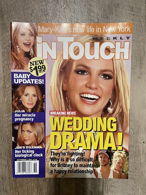 In Touch Weekly Magazine Sep 6, 2004 Britney Spears Wedding Drama Cover