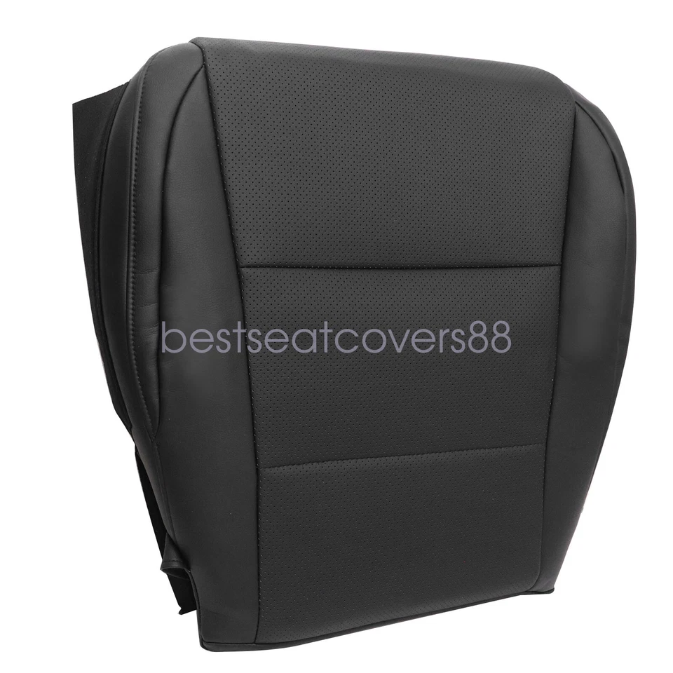 For 2014 LEXUS ES350 Front Right Passenger Bottom Perf Leather Seat Cover Black - Image 3 of 4
